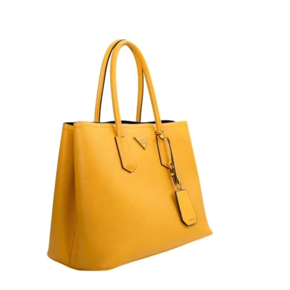 Prada Vintage Pre-owned Leather prada-bags Yellow Dames