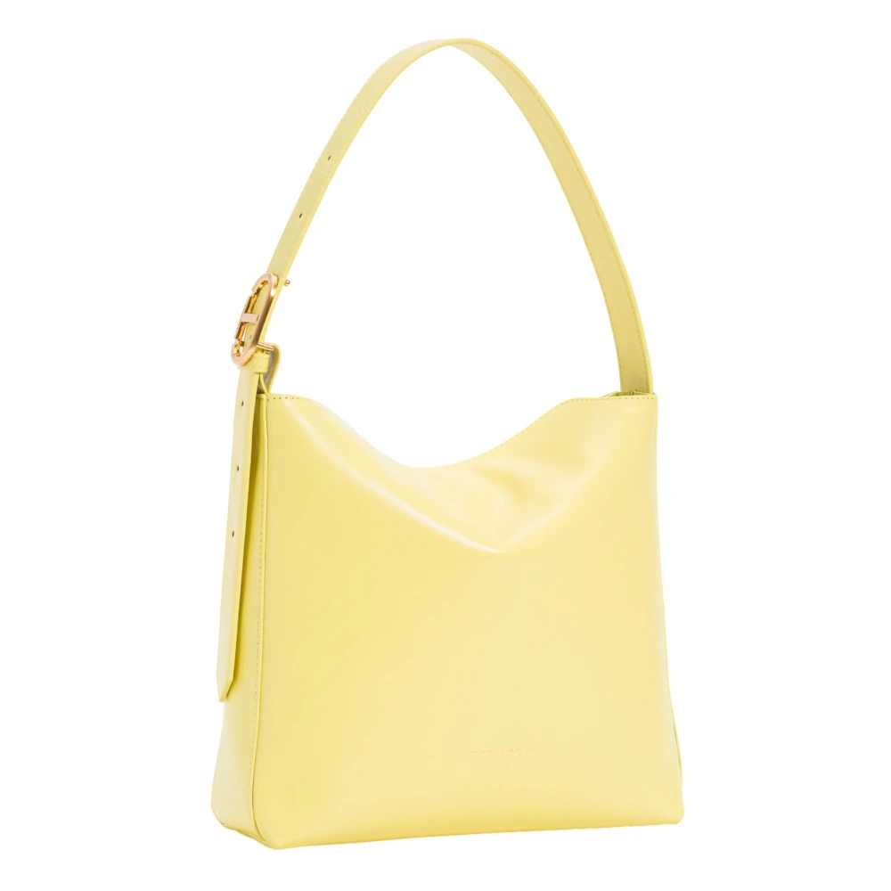 Twinset Gele leren hobo tas Jolie Yellow Dames