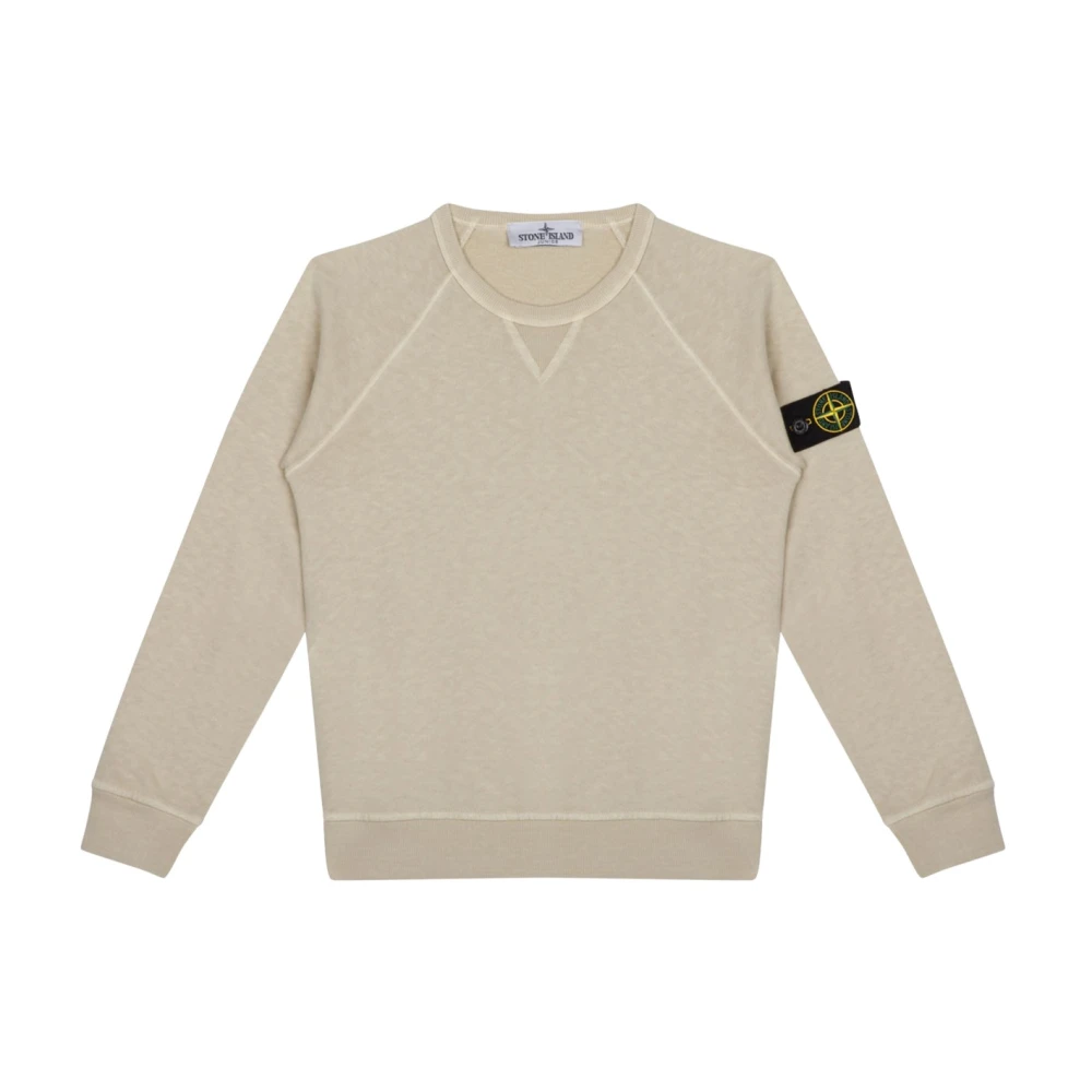 Stone Island Kompas Patch Bomullsweatshirt Beige, Pojke