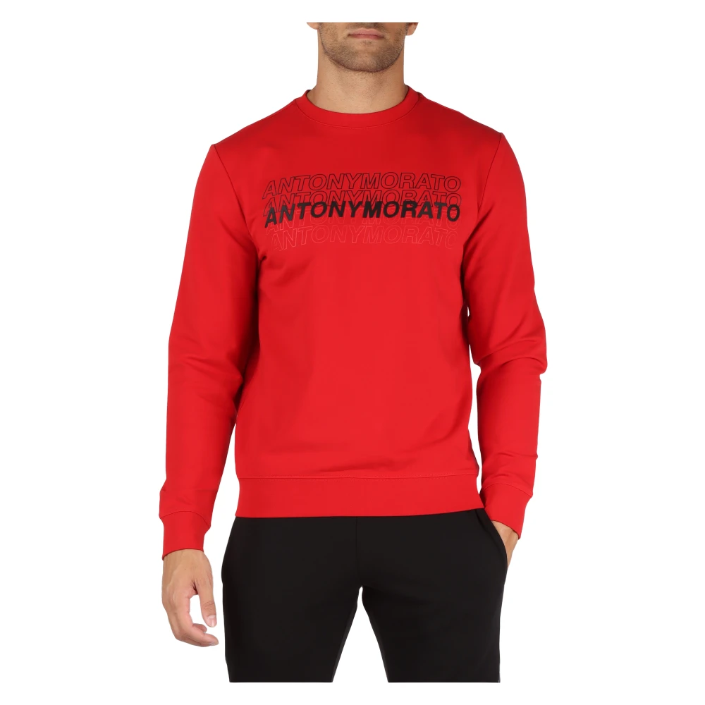 Antony Morato Katoenen sweatshirt met voorlogo Red Heren