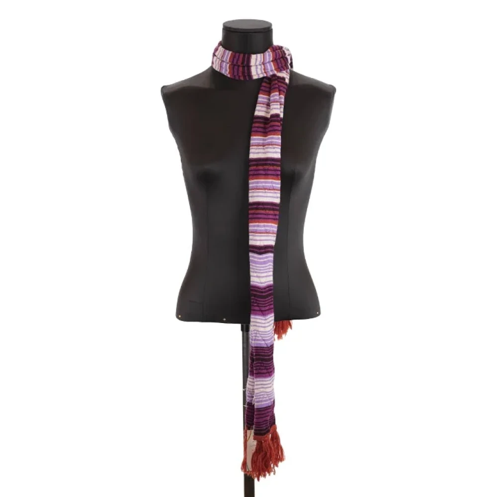 Missoni Pre-owned Wool scarves Purple Dames