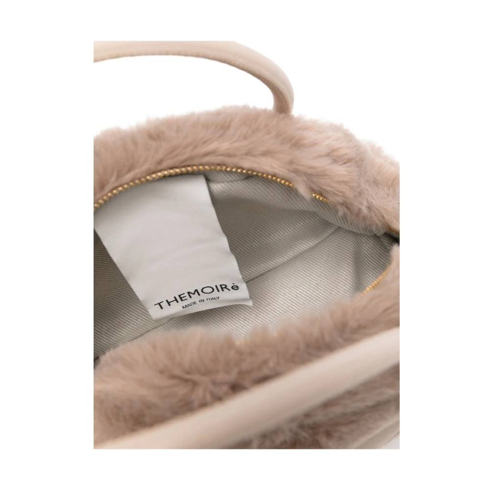 THEMOIRè Faux-Bont Handtas met Faux-Leren Afwerking Beige Dames