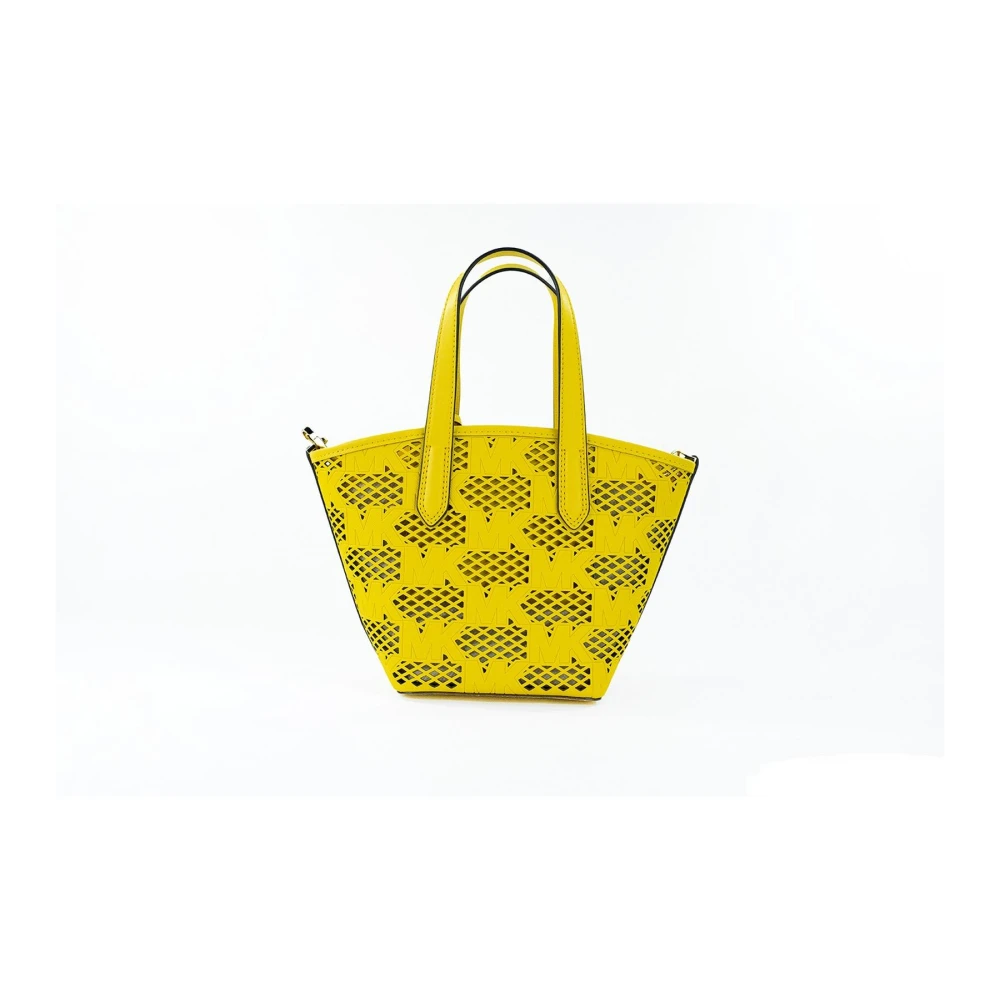 Michael Kors Vegan Leder 2-in-1 Zip Tote Messenger Bag Yellow Dames
