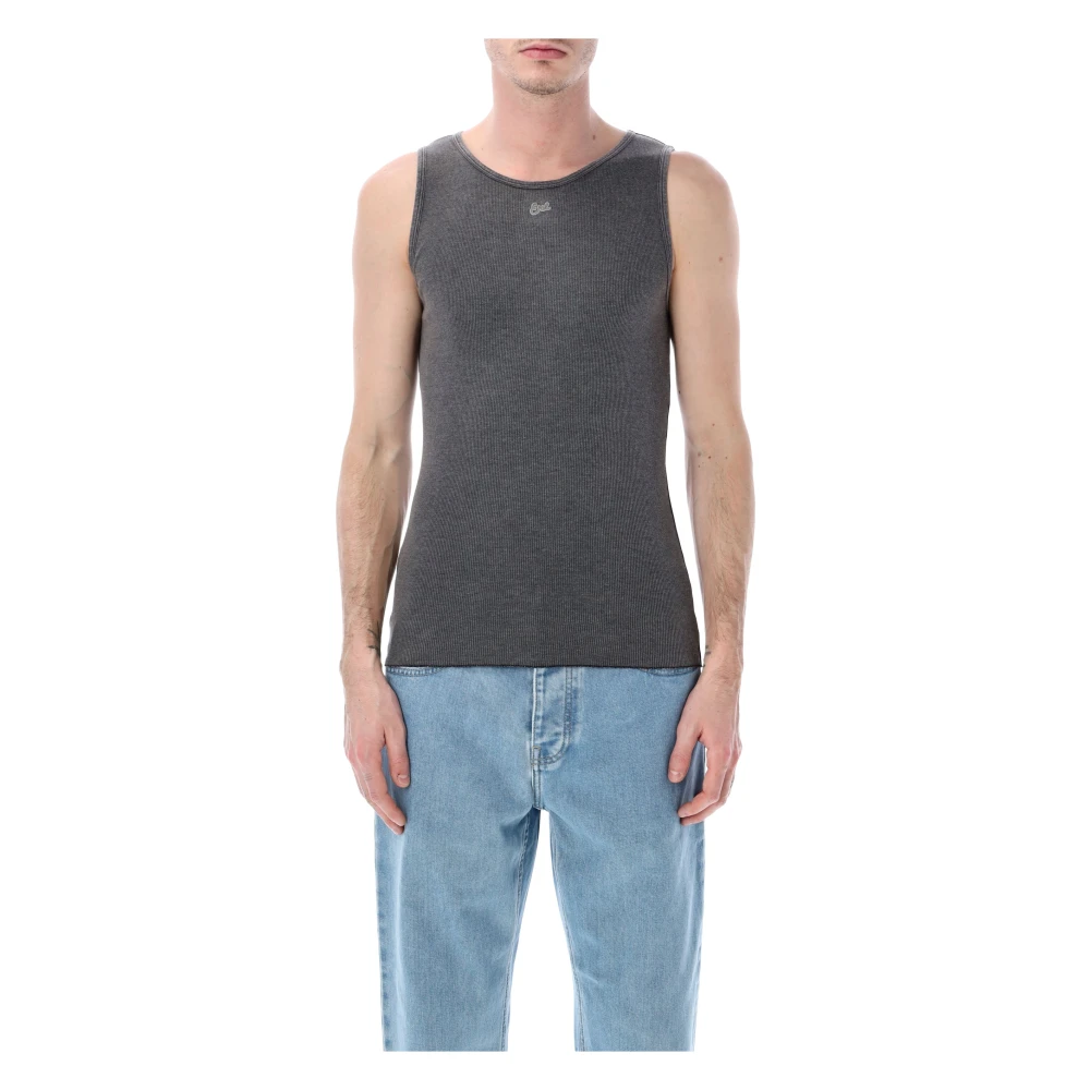 Erl Men's Black Sleeveless Tops, Xl, Tank Top