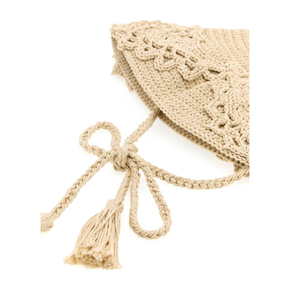 Alanui Gehaakte Liefdesbrief Emmerhoed Beige Dames