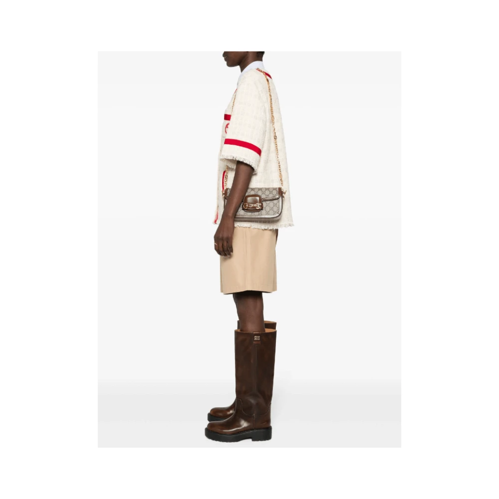 Gucci 1955 Horsebit Schoudertas Brown Dames
