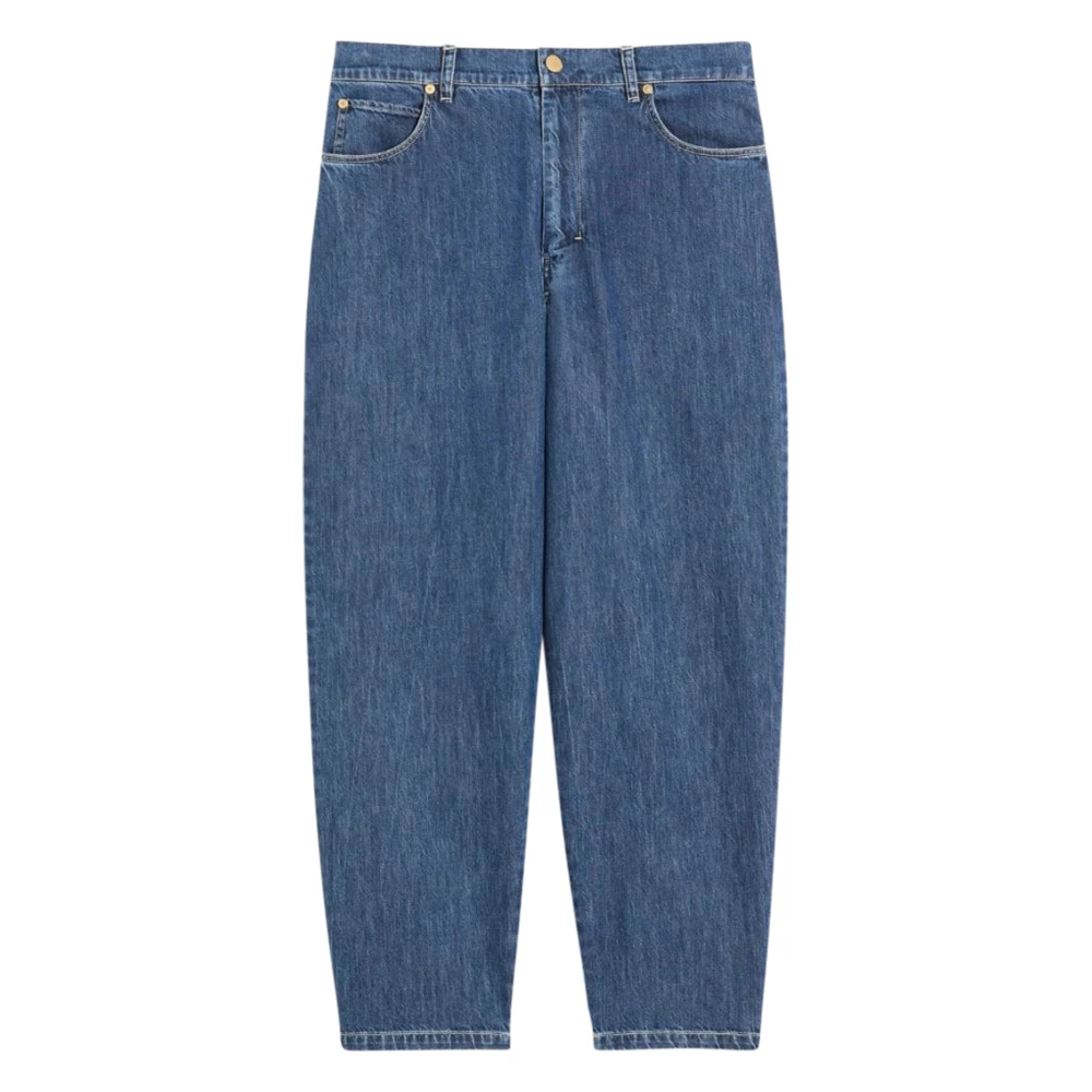 Max Mara Women's Blue Cropped Jeans, 3XS, Pantalone In Denim