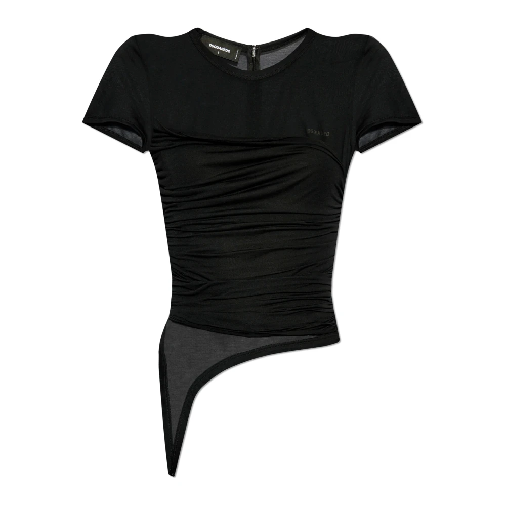 Dsquared2 Draped top Black Dames