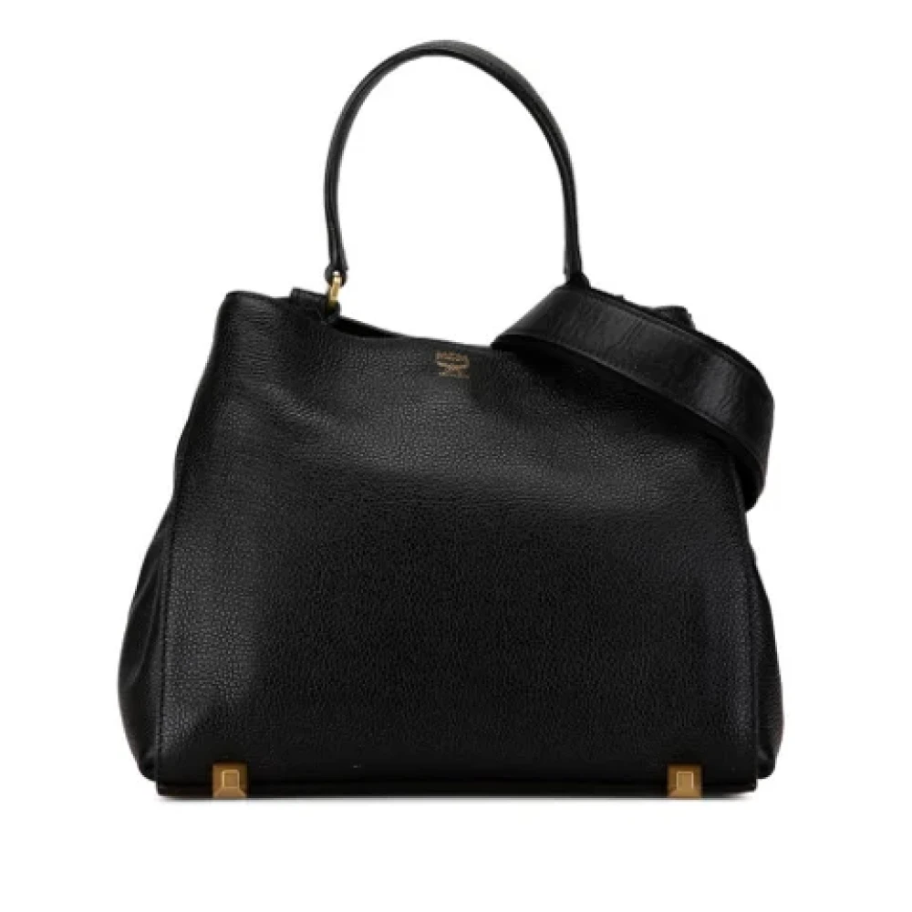 MCM Pre-owned Leather handbags Black Dames
