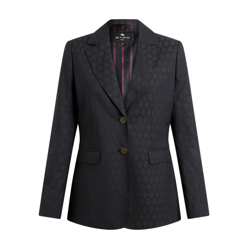 Etro Women's Black Blazers,, Jacket Large