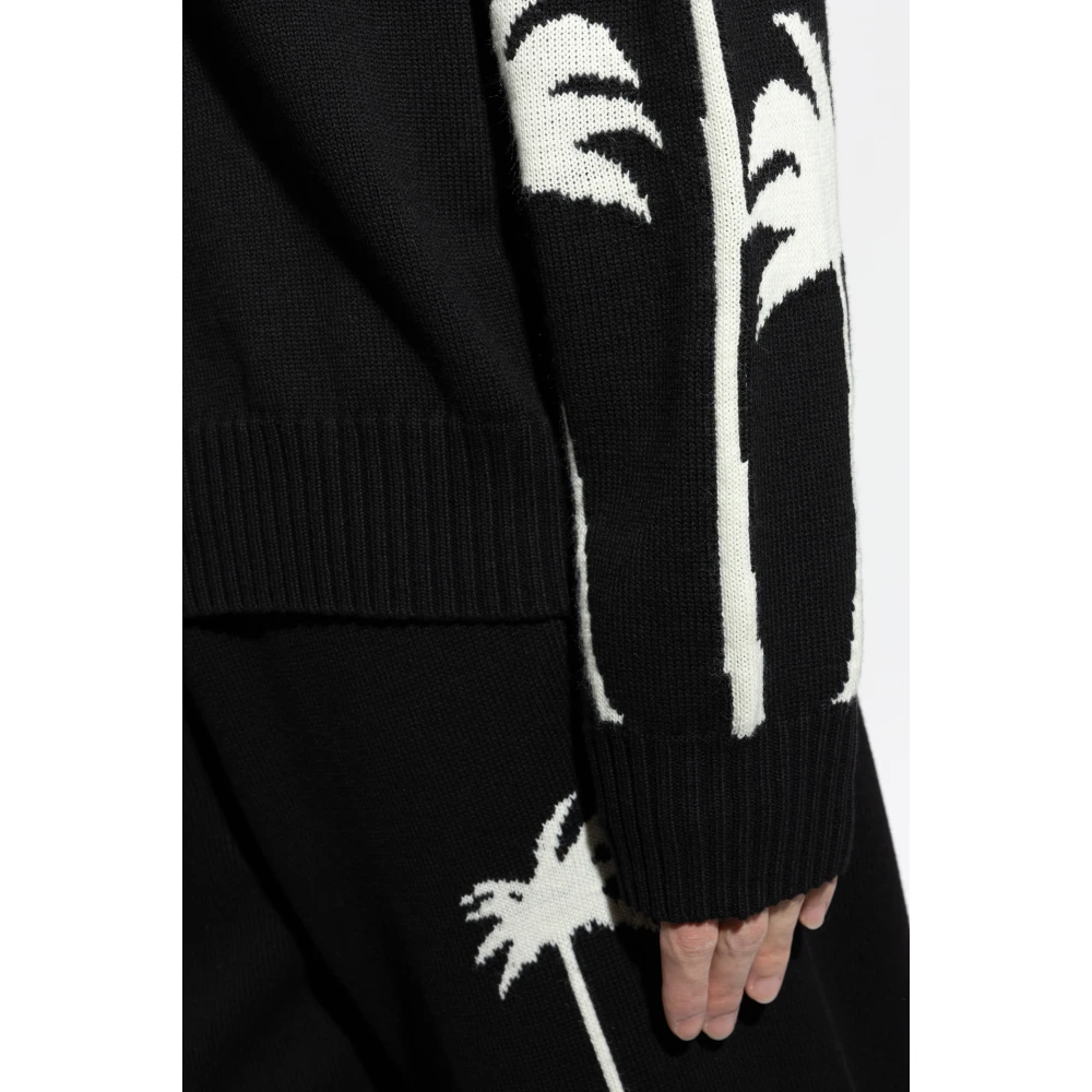 Palm Angels Trui met ronde halslijn Black Heren