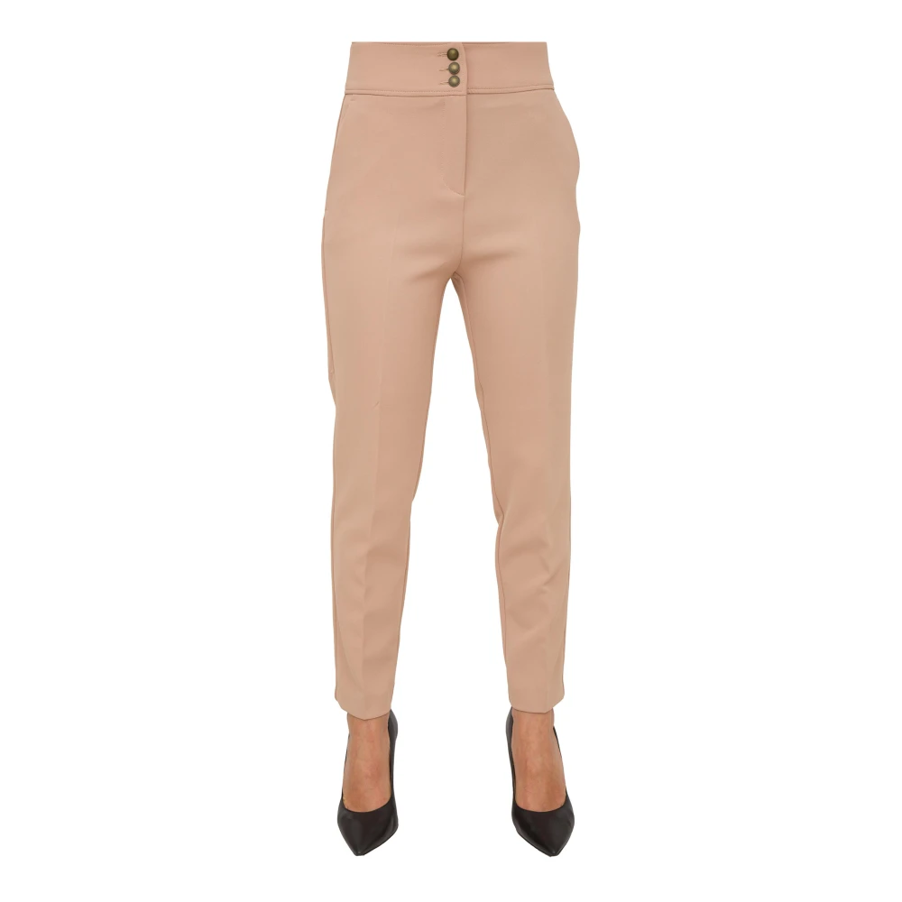 Nenette Kvinders Beige Bukser, Dame,, Uld, Cady Cipria Chino Bukser Extra Lille