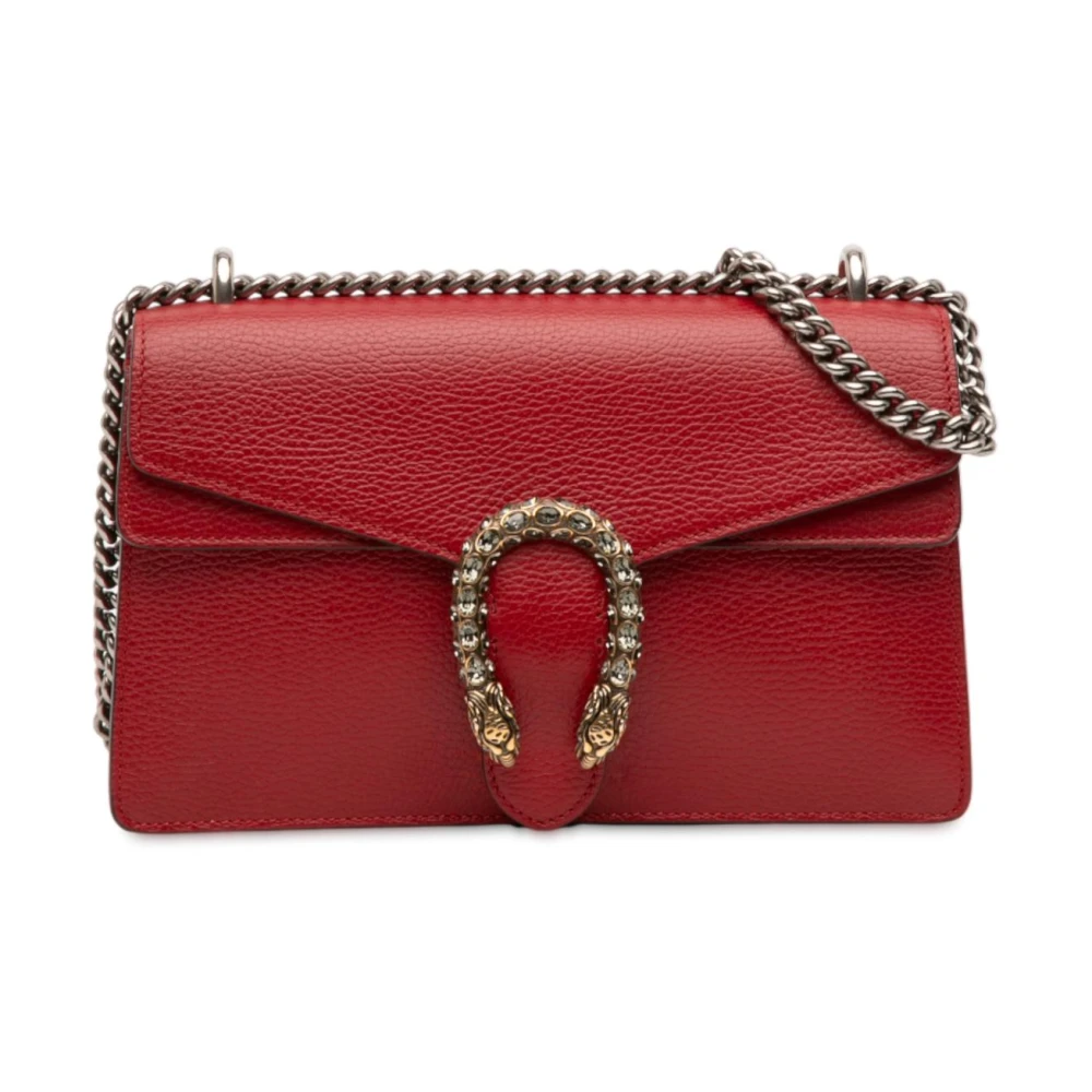 Gucci Vintage Women's Red Pre-Owned Chain Shoulder Bag