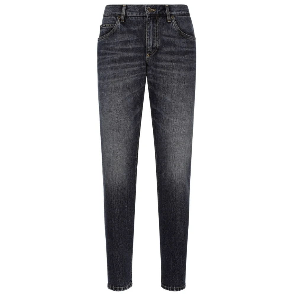 Dolce & Gabbana Midnight Blue Katoen Denim Jeans Blue Heren