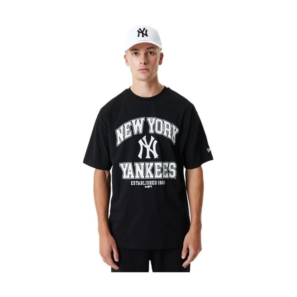 new era MLB Yankees Zwart Arch Logo Tee Black Heren