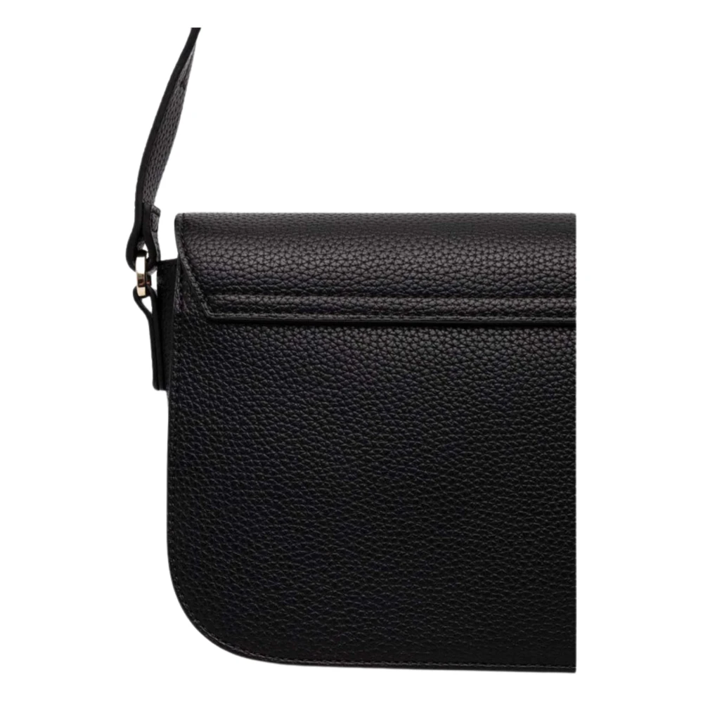 Twinset Zwarte Metalen Logo Schoudertas Black Dames