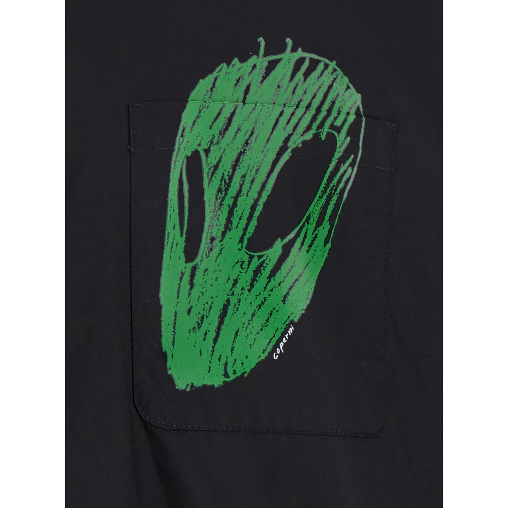 Coperni Alien Head Zwarte Loose Fit Shirt Black Heren