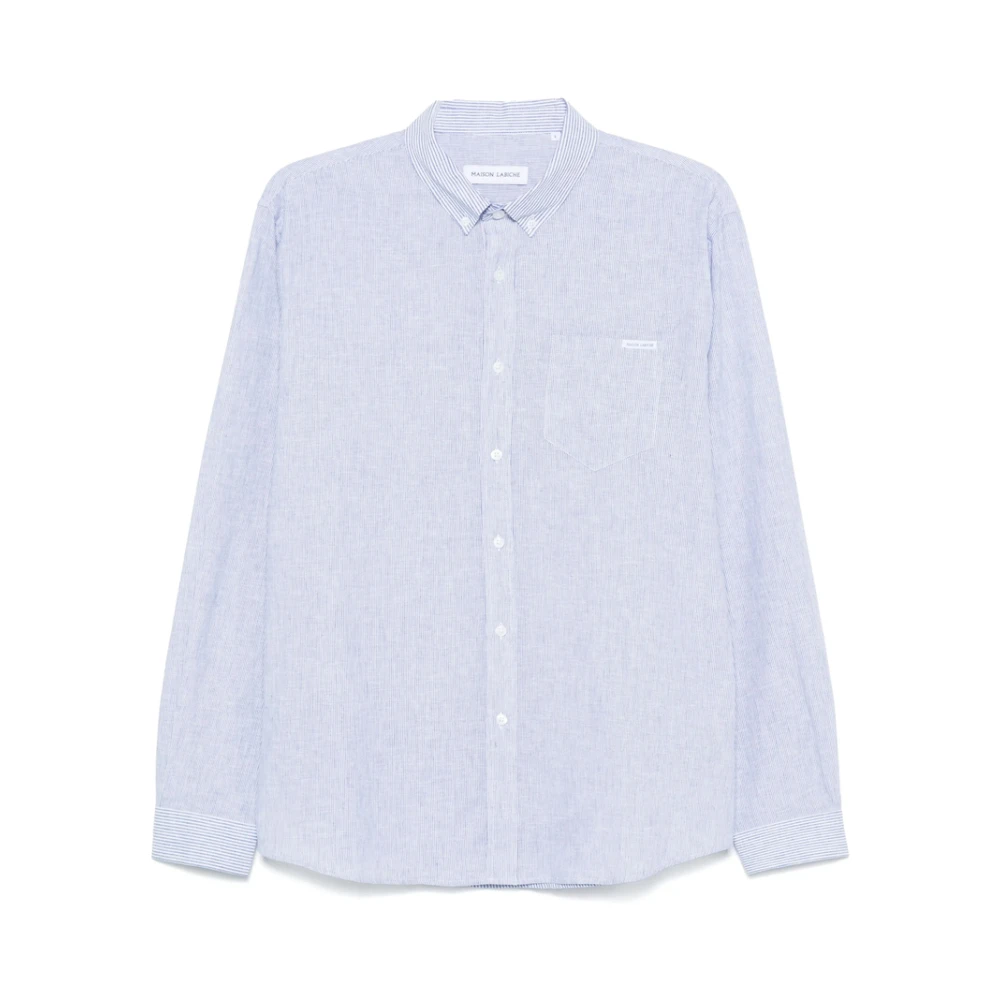 Maison Labiche Pastelblauwe Button-Down Overhemd Blue Heren