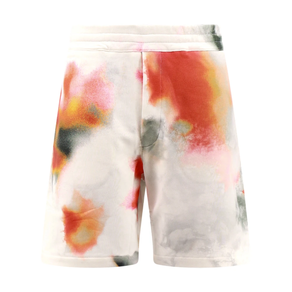 Alexander mcqueen Witte Shorts met Multicolor Print White Heren