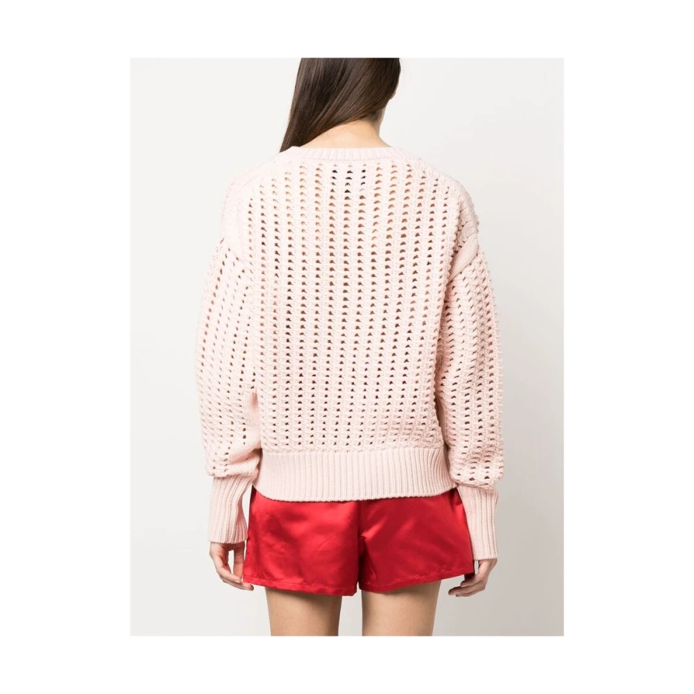 Sa Su Phi Rose Pink Cashmere V-Hals Trui Pink Dames