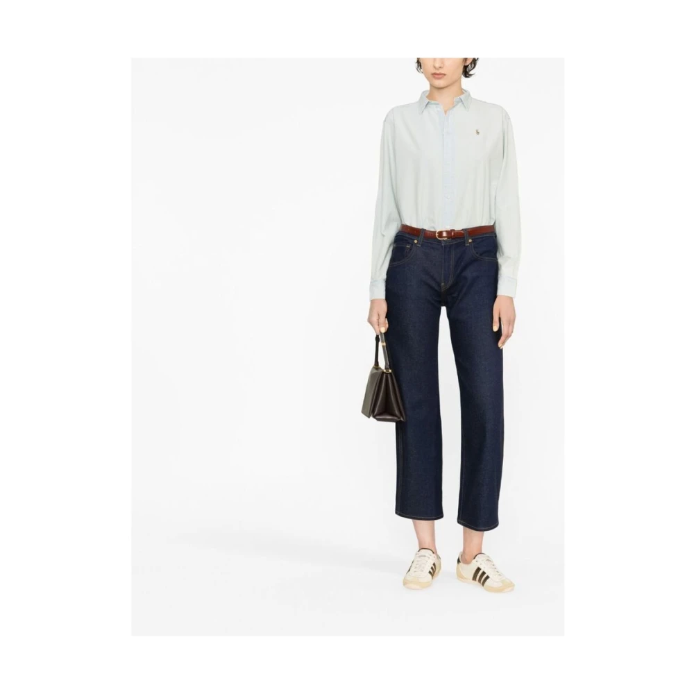 Ralph Lauren Boxy Chambray Shirt Blue Dames