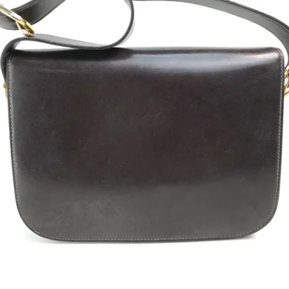 Celine Vintage Pre-owned Leather shoulder-bags Brown Dames
