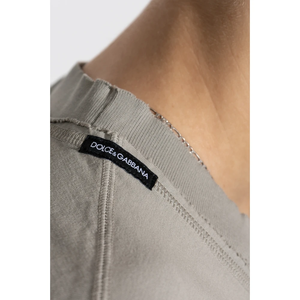 Dolce & Gabbana T-shirt met print Gray Heren