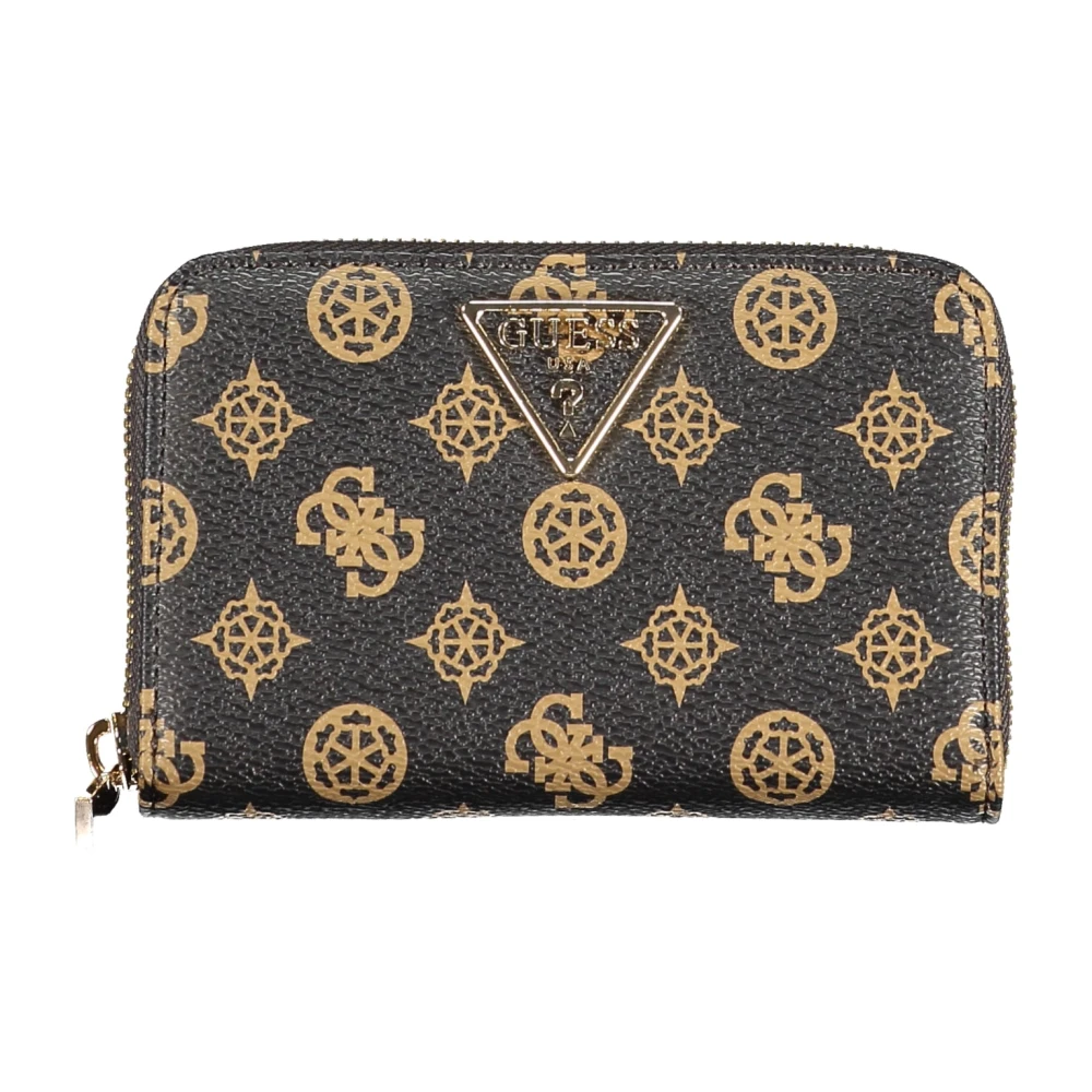 Guess Bruine Polyethyleen Portemonnee met Rits Brown Dames