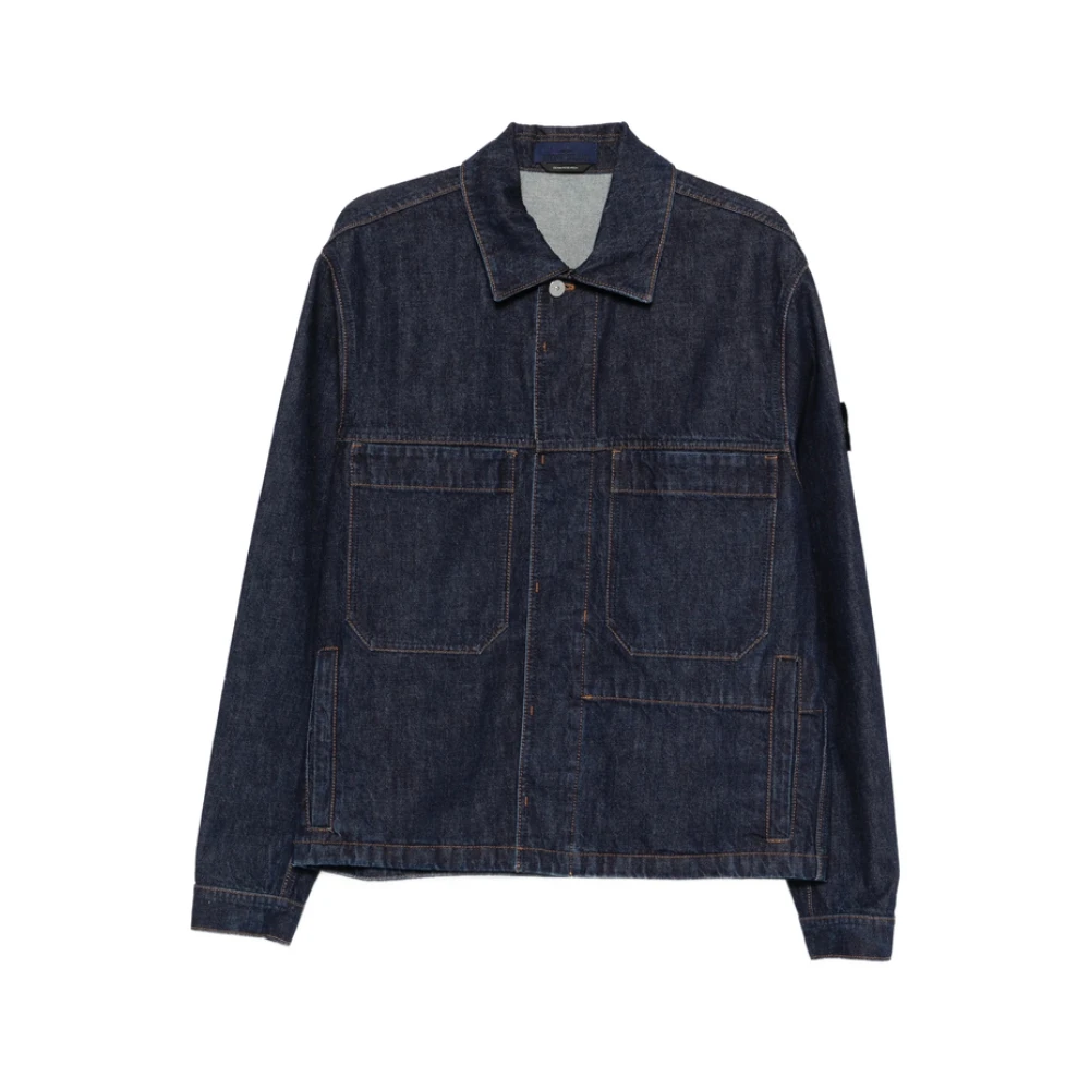 Stone Island Men's Blue Dark Denim Shirt Jacket - Image 2