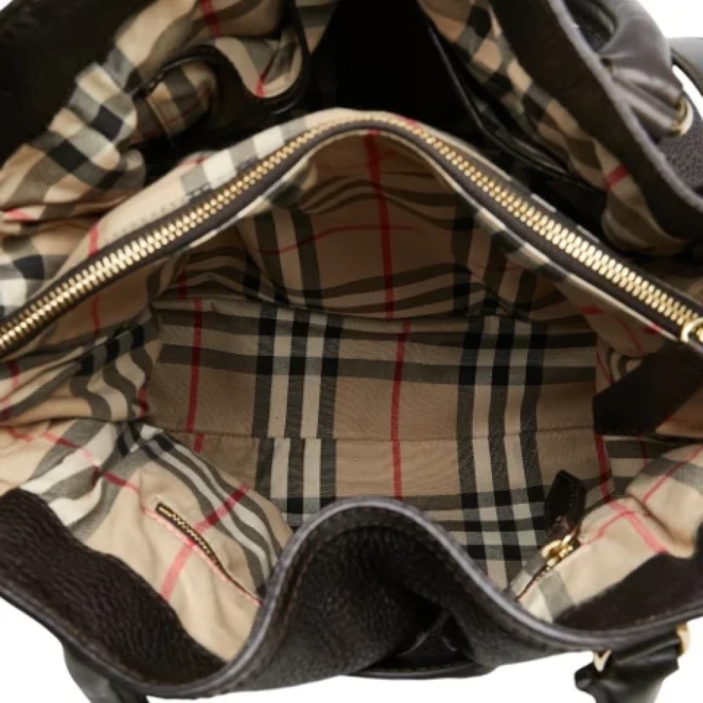 Burberry Vintage Pre-owned Leather handbags Brown Dames