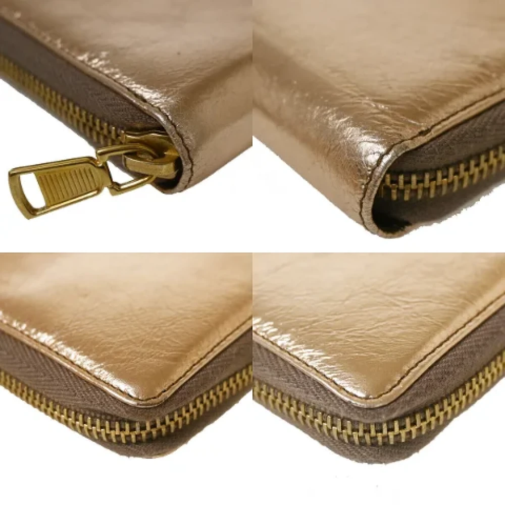 Saint Laurent Vintage Pre-owned Leather wallets Yellow Dames
