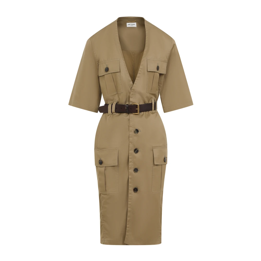 Saint Laurent Korte Jurk Beige Dames