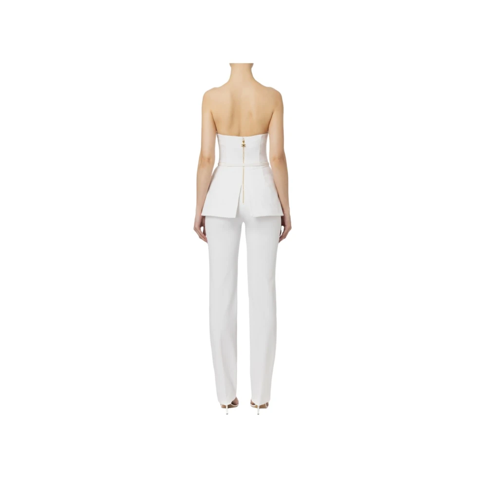 Elisabetta Franchi Stijlvolle Jumpsuit voor Vrouwen White Dames