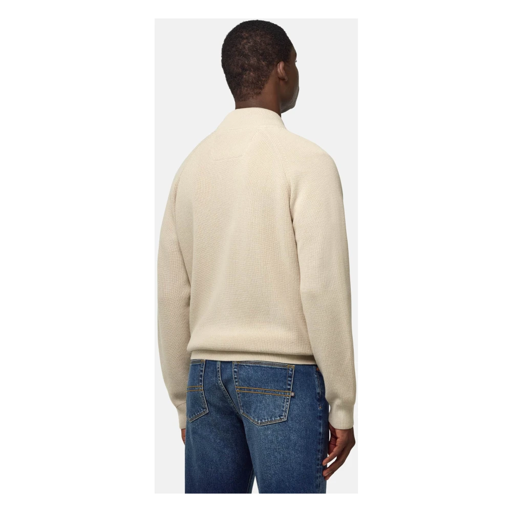 Boggi Milano Full-Zip Jumper Beige Heren