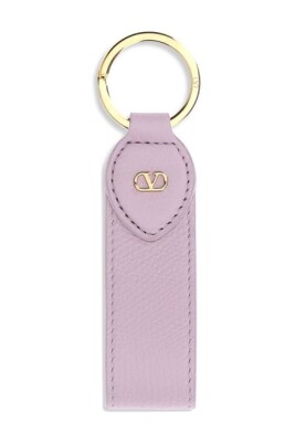 vlogo-keyring-gold-finish-leather-accessory