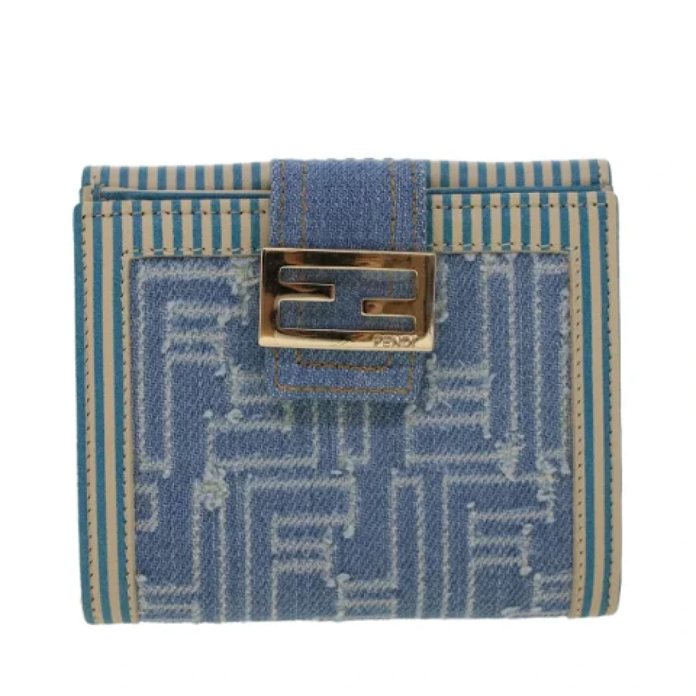 Fendi Vintage Pre-owned Denim wallets Blue Dames