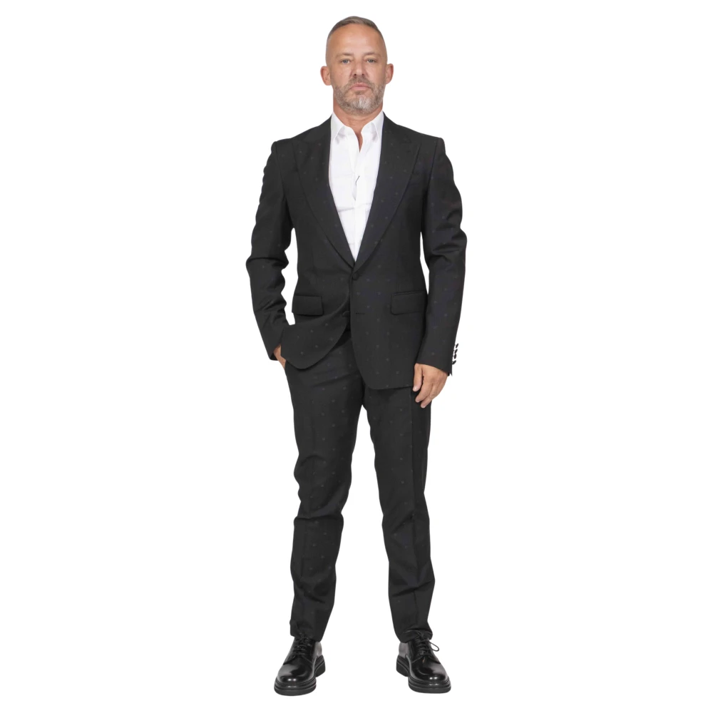 Dolce & Gabbana Herren Schwarz Anzüge, K, Lgröße: