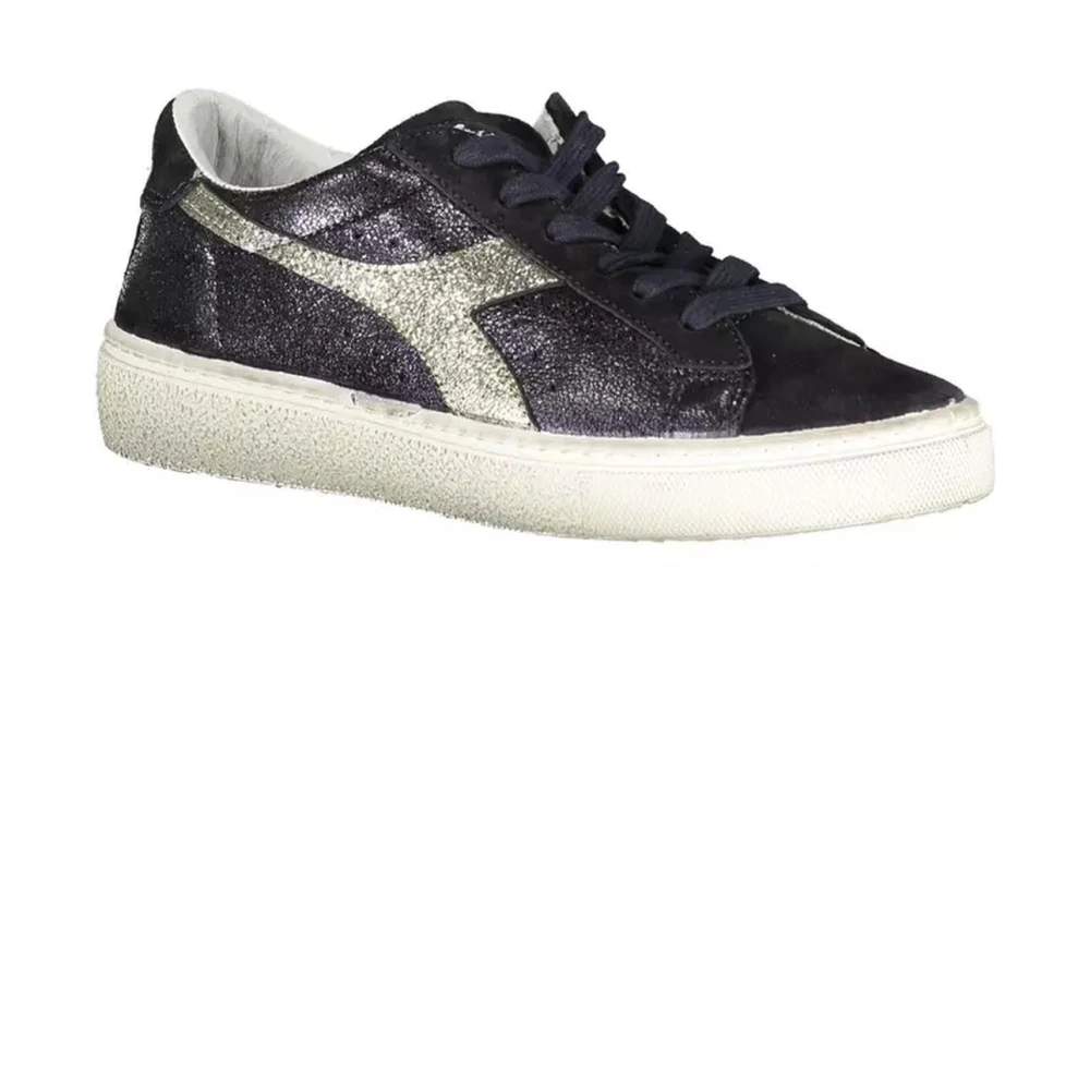 Diadora Women's Black Glitter Low Top Trainers - Sneakers - 3 1/2 Uk- Shoes