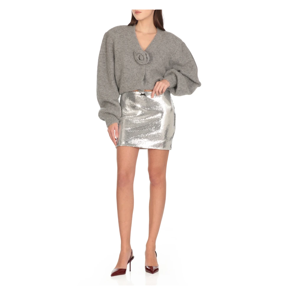 Rotate Birger Christensen Sequin Mini Rok Gray Dames