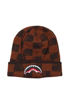 brown-checkered-beanie-hat-kids