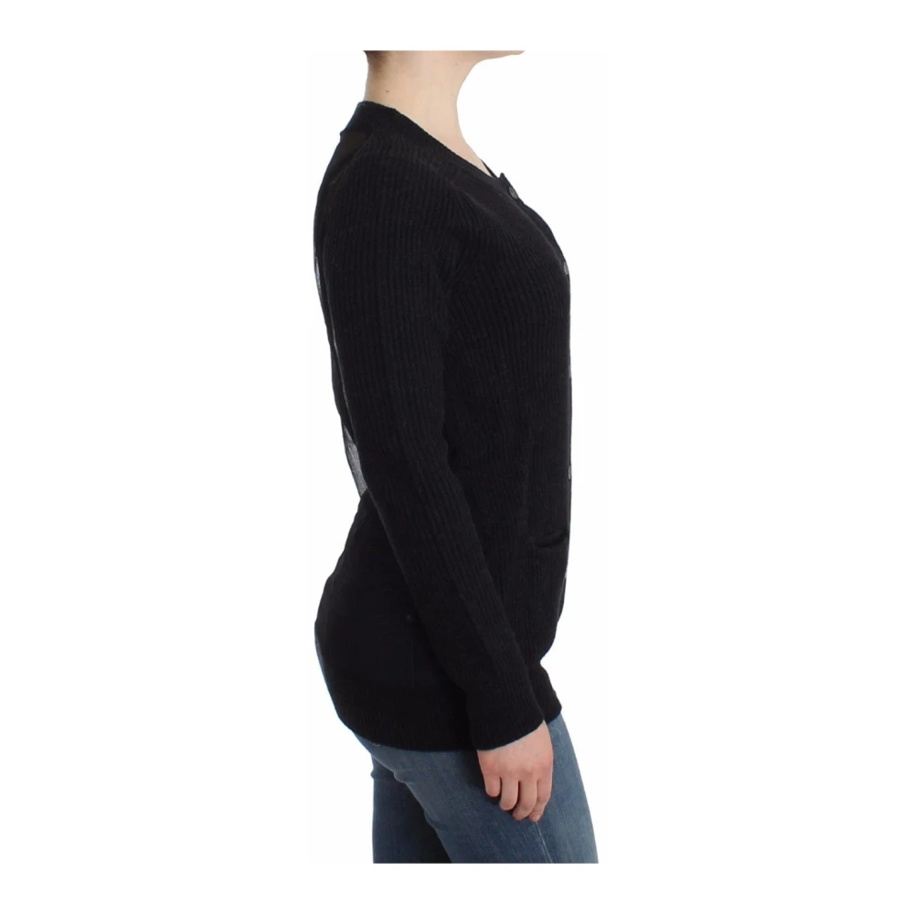 John Galliano Zwarte wollen Cardigan Black Dames