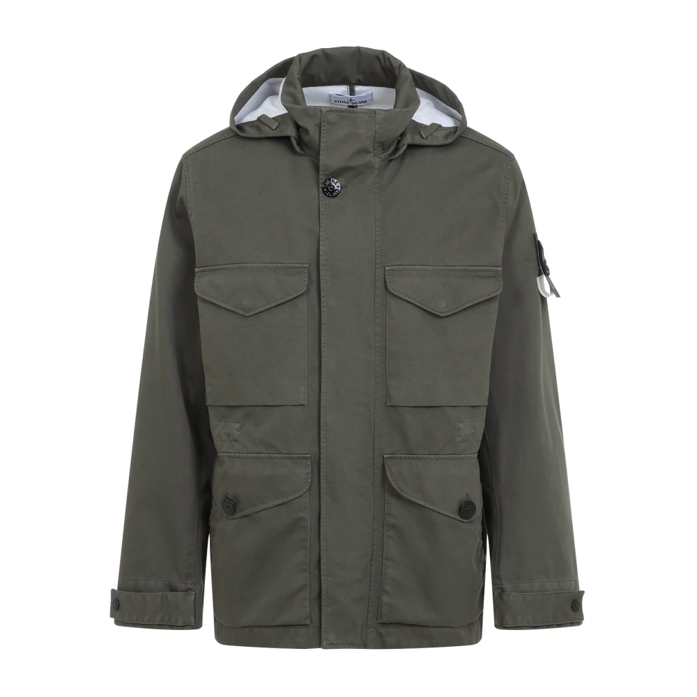 Stone Island Groene jas voor mannen Ss25 Green Heren