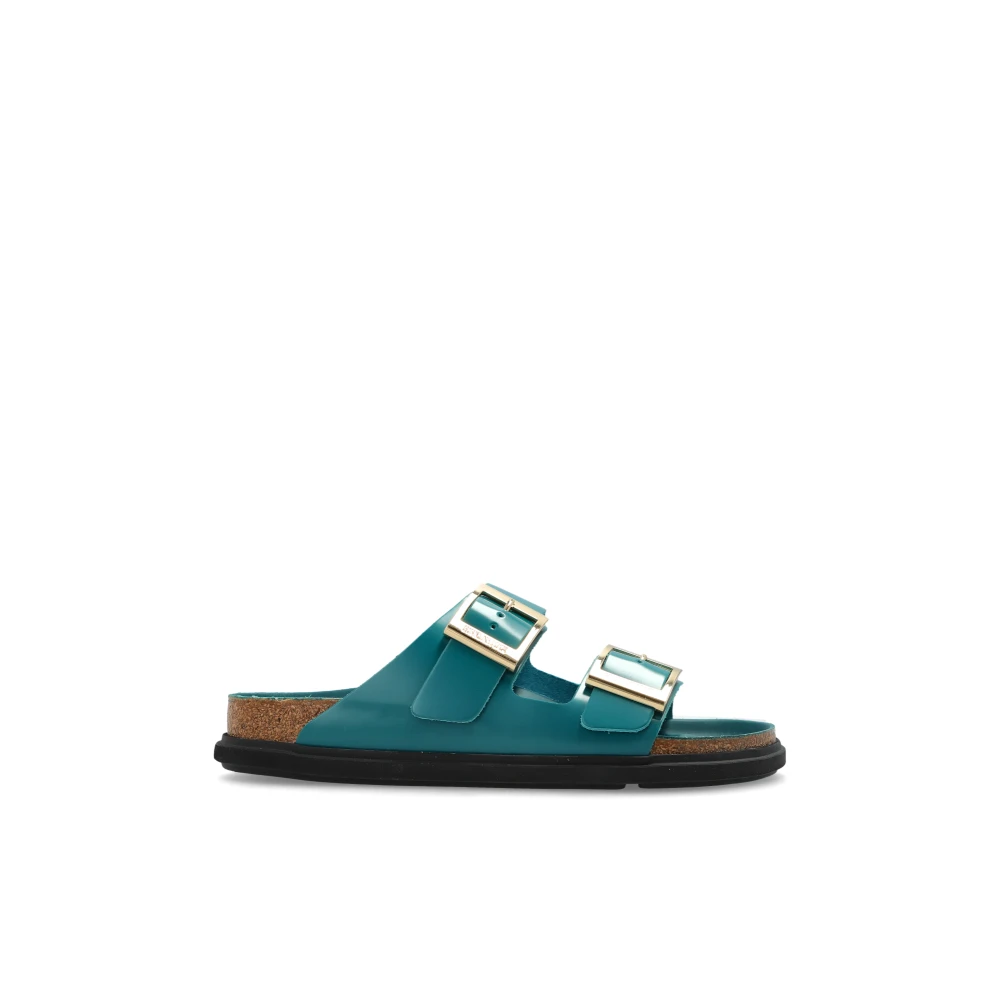 Birkenstock Women's Green Arizona Droplet Buckle - Sliders - 6 Uk - Shoes