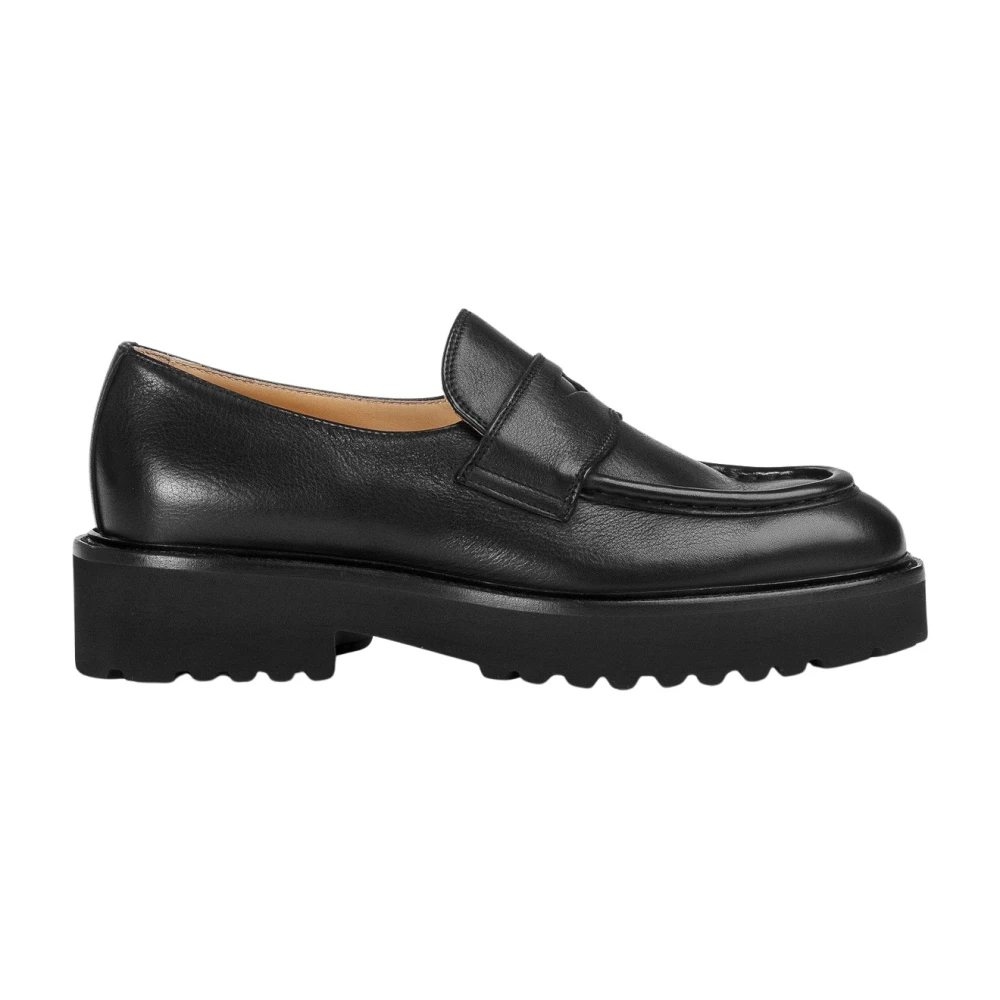 Doucal's Damernas läder Penny loafers | svart Black, Dam