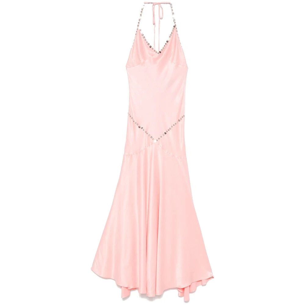 Siedrés Bubblegum Roze Halternek Open Rug Jurk Pink Dames