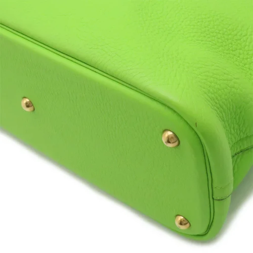 Hermès Vintage Pre-owned Leather handbags Green Dames