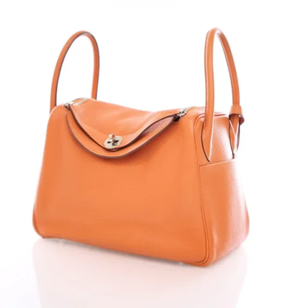 Hermès Vintage Pre-owned Leather handbags Orange Dames
