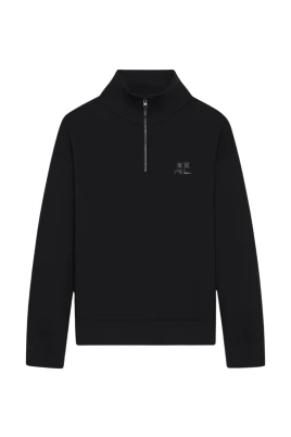 Zippad tröja med mockhals