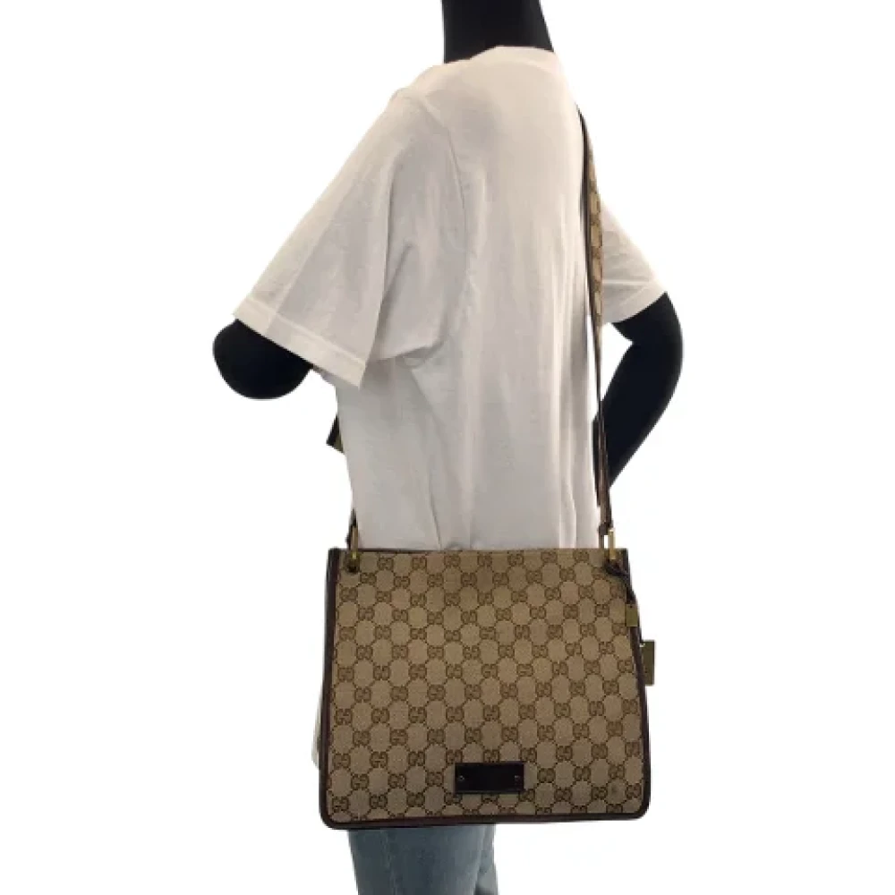 Gucci Vintage Pre-owned Canvas crossbody-bags Beige Dames