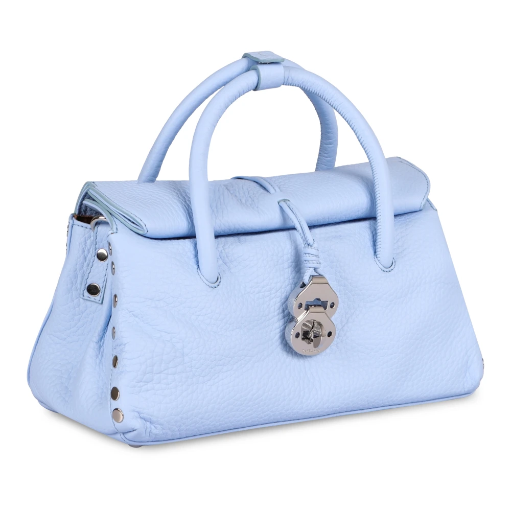 Zanellato Gestikte Leren Handtas Blue Dames